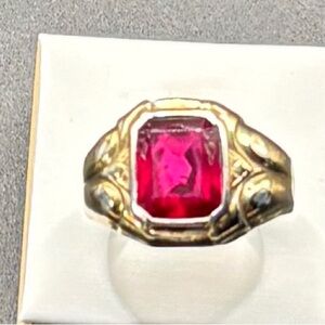 1920s Antique Sterling and 10k gold top